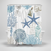 Wasserabweisender Polyester Duschvorhang - StarfishDream