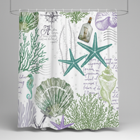 Wasserabweisender Polyester Duschvorhang - StarfishDream