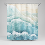 Wasserdichter Polyester Duschvorhang - Coastella