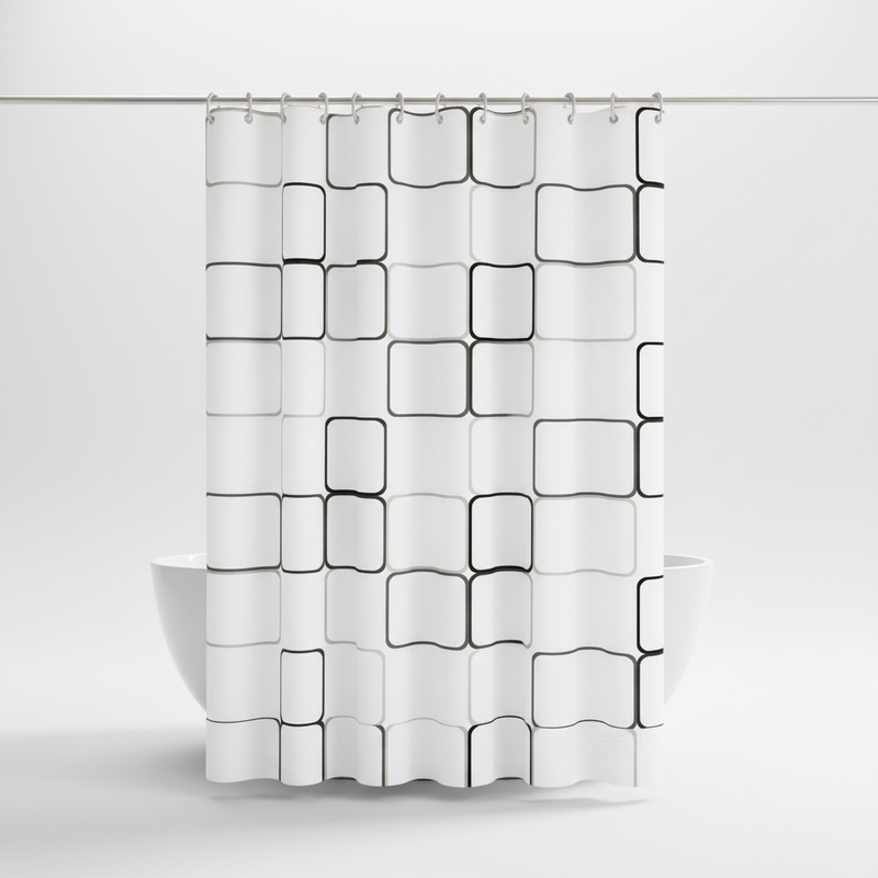 Wasserdichter Halbtransparenter Duschvorhang - HydroCurtix