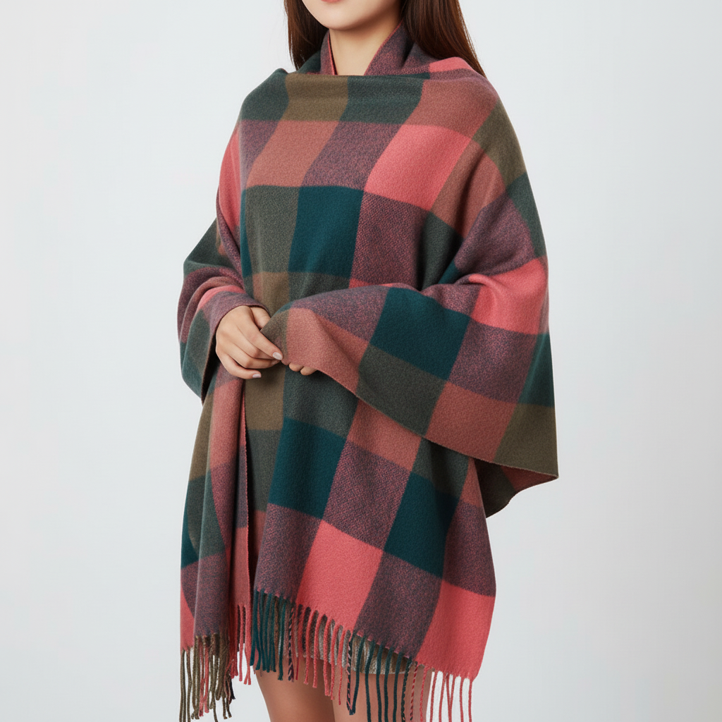 Weicher Kaschmirschal Mit Rautenmuster - AutumnCloak