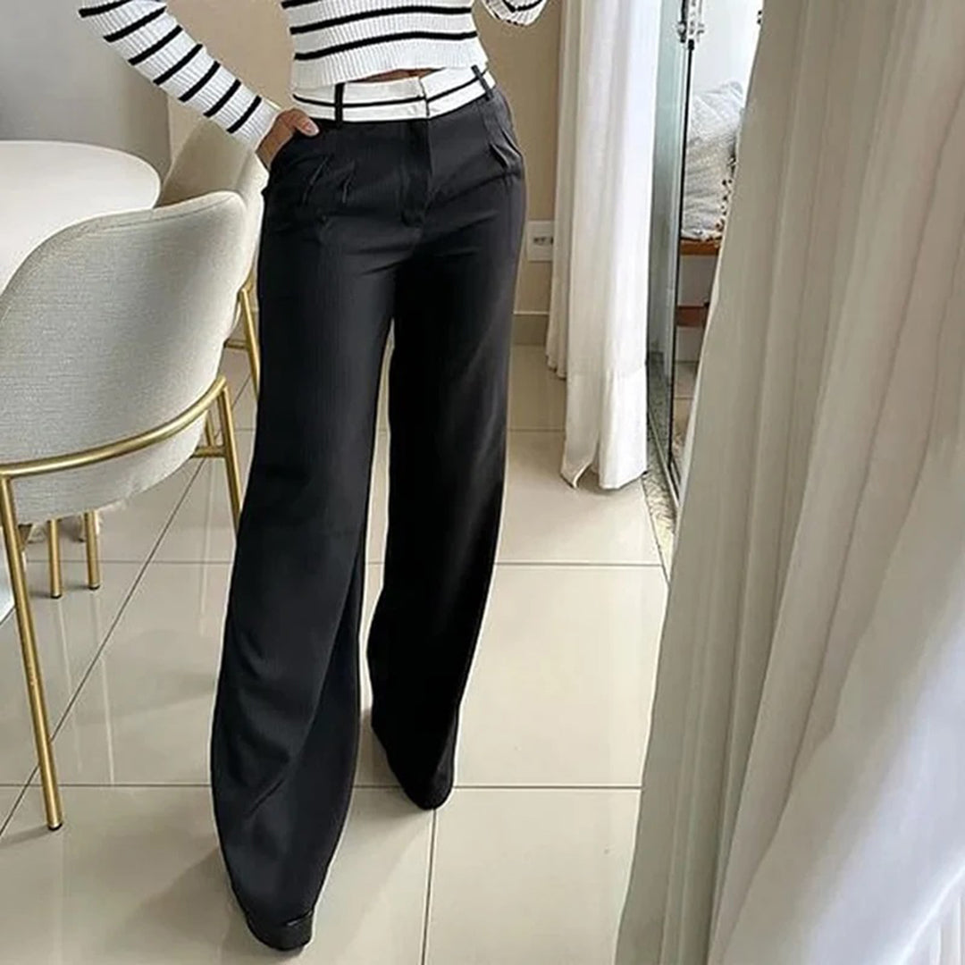 Zweiteilige Damen Herbstset mit Streifen – Isabelle