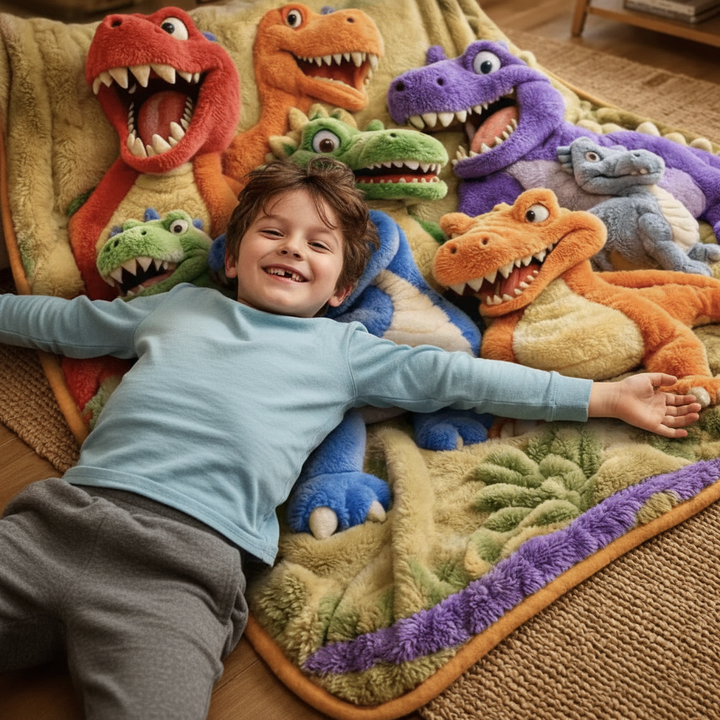 Dino Dream Blanket – Ultra Cozy & Playful Comfort 1