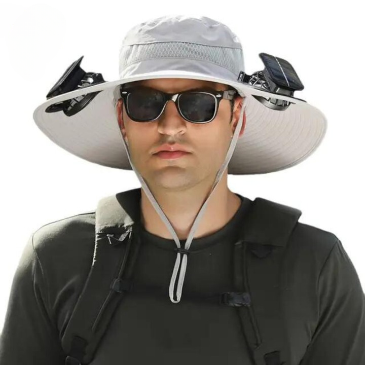 Sombrero de sol para exteriores con ventilador solar integrado – CoolBreeze Solar