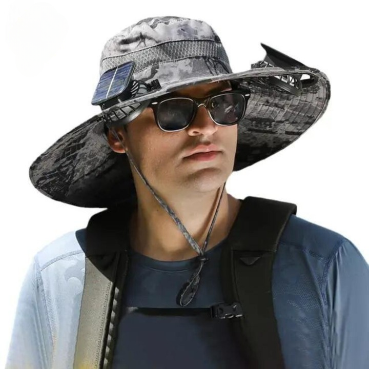 Sombrero de sol para exteriores con ventilador solar integrado – CoolBreeze Solar