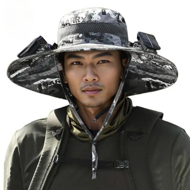Sombrero de sol para exteriores con ventilador solar integrado – CoolBreeze Solar