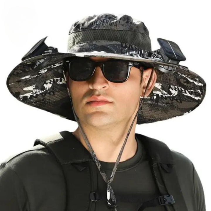 Sombrero de sol para exteriores con ventilador solar integrado – CoolBreeze Solar