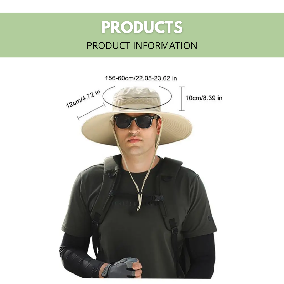 Sombrero de sol para exteriores con ventilador solar integrado – CoolBreeze Solar