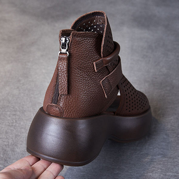 Orthopädische Leder-Sandalen Damen mit stoßdämpfender Sohle – Meike