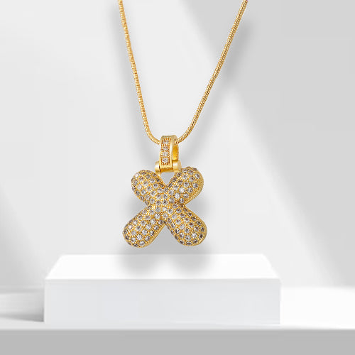 Bubble Letter Chain with Pendant - LuxeLette