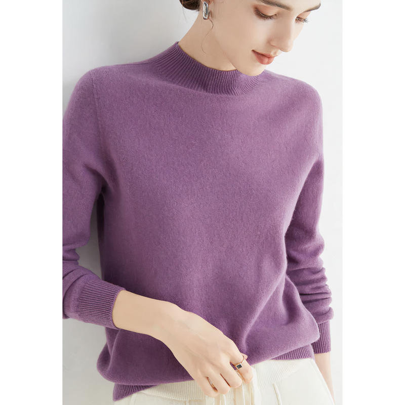 Stylish Cashmere Knit Sweater - Marlena