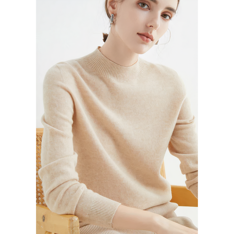 Luxurious knitted cashmere sweater for women - Evelina