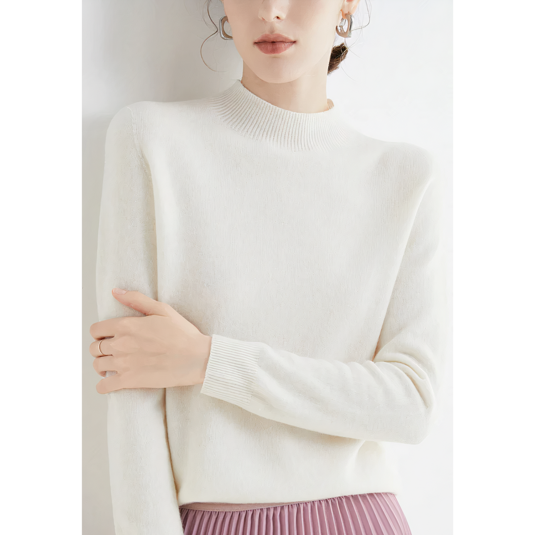 Luxurious knitted cashmere sweater for women - Evelina