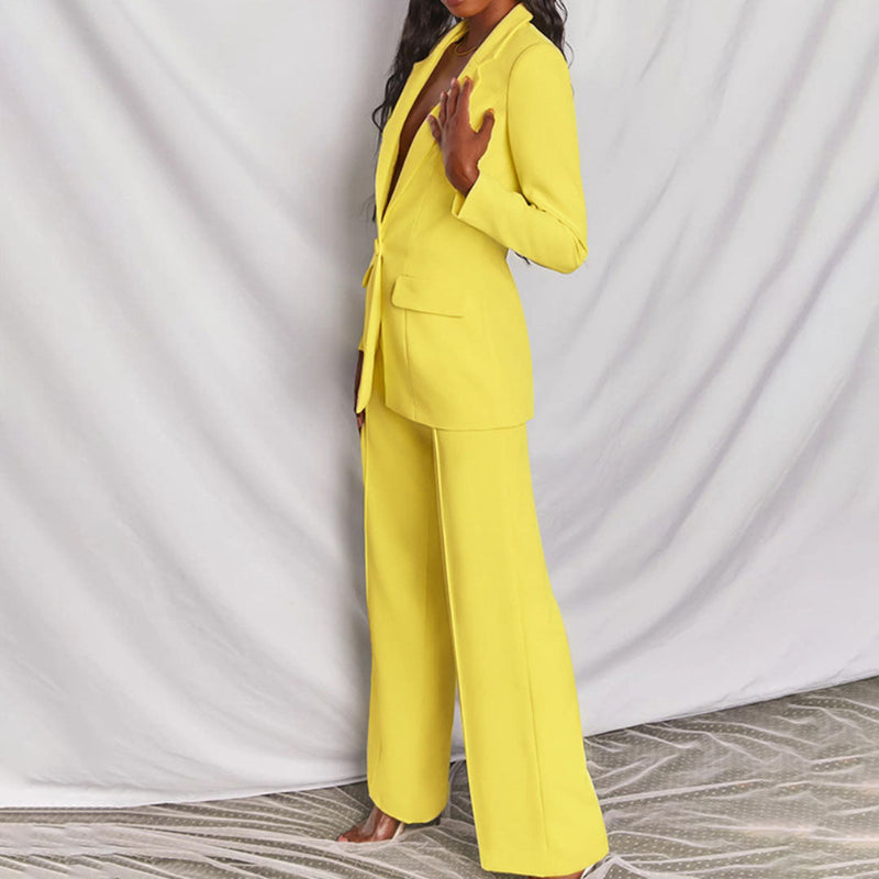Stylish Blazer and Pants Set - Ariane