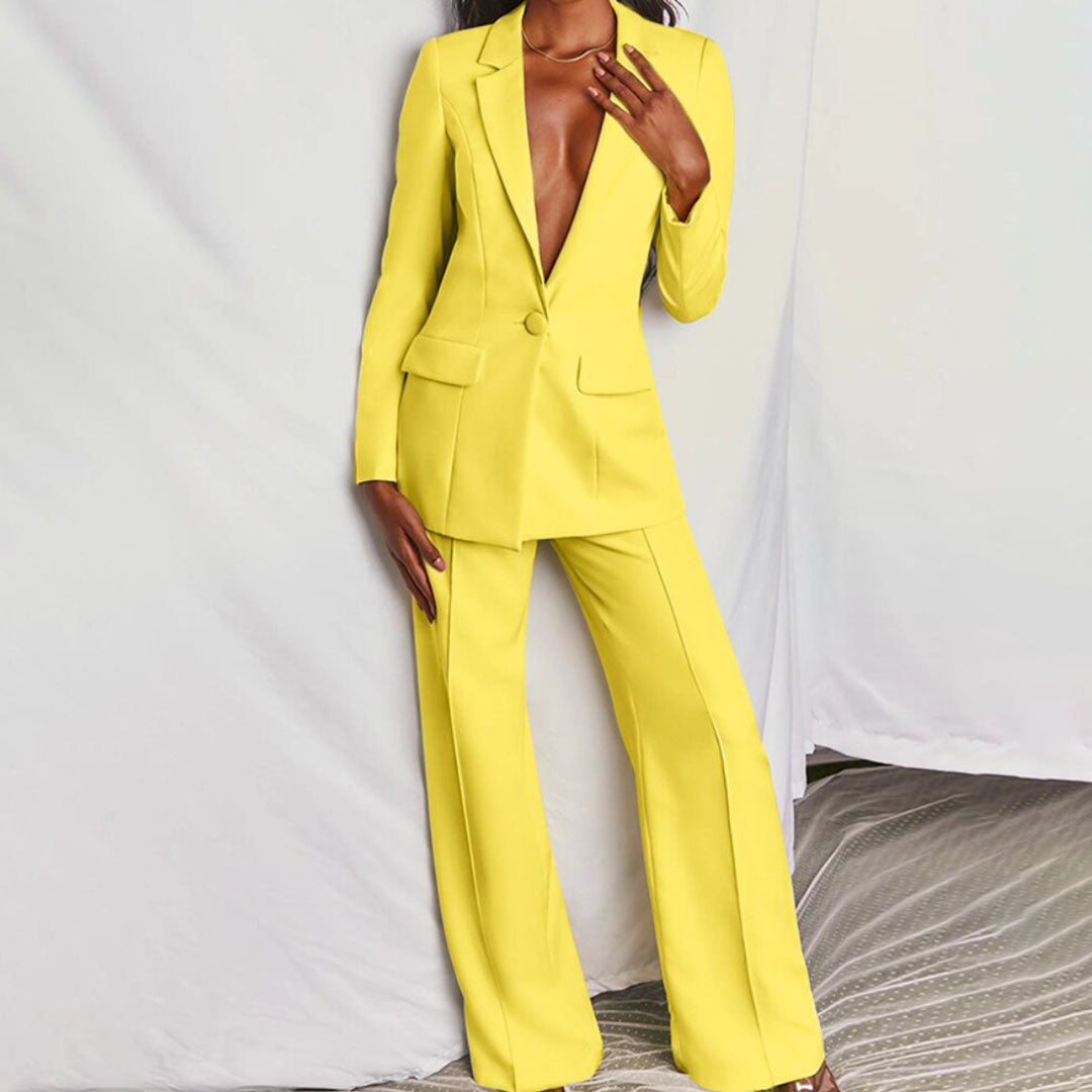 Stylish Blazer and Pants Set - Ariane