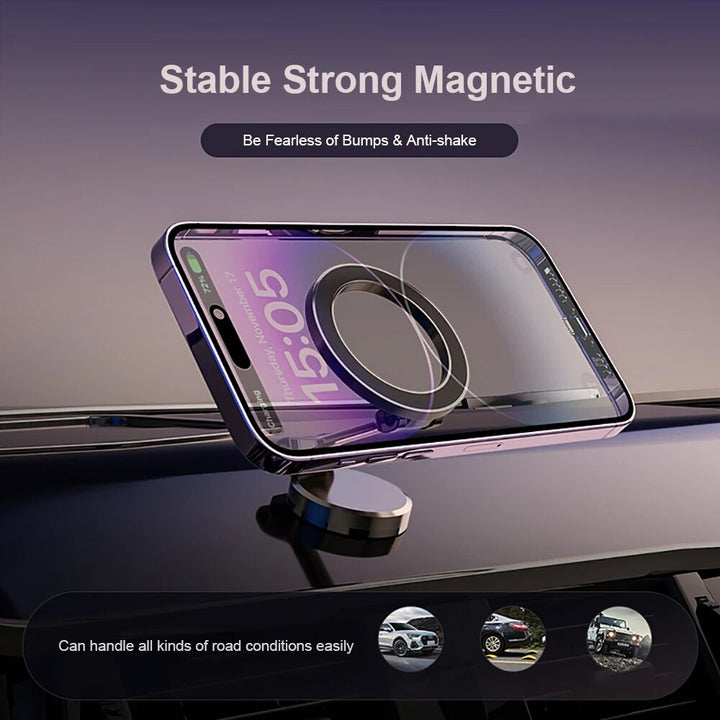 360° Foldable Magnetic Phone Holder for Car - Stable & Adjustable