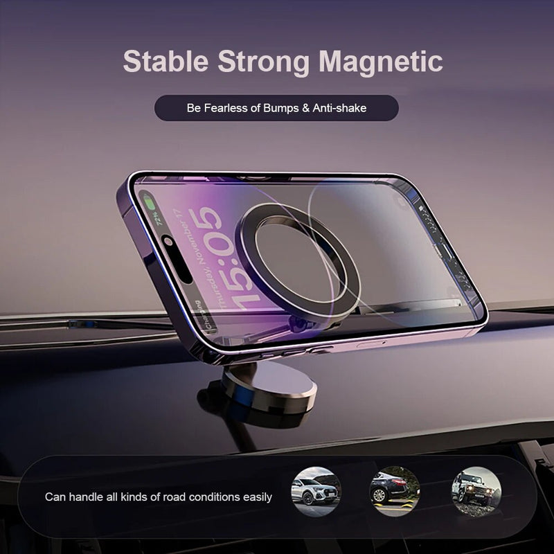 360° Foldable Magnetic Phone Holder for Car - Stable & Adjustable