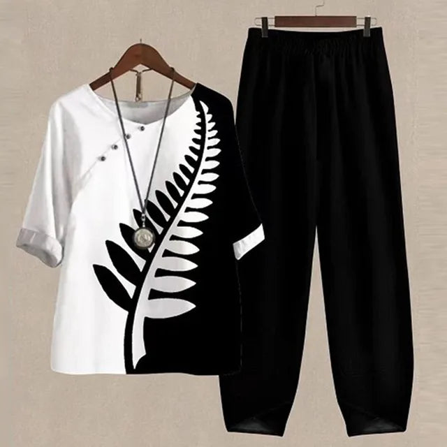 Elegant 2-Piece Spring and Summer Set - LenaDuo