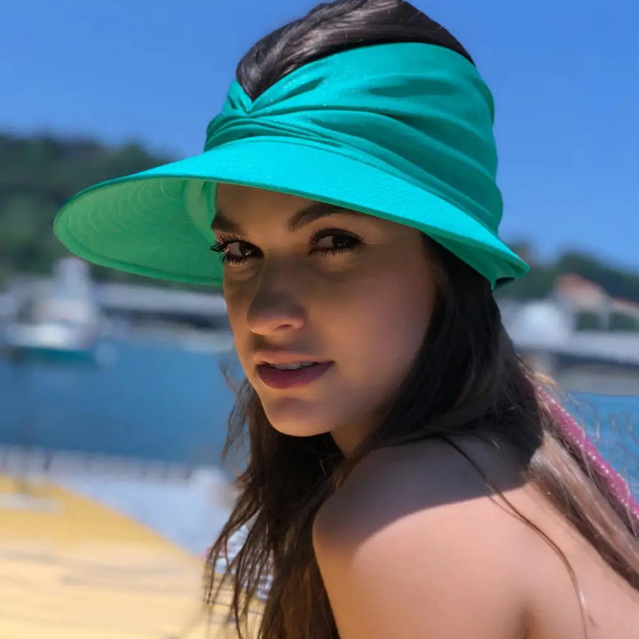 Faltbarer Sonnenhut mit großem Visier und UV-Schutz – Babes