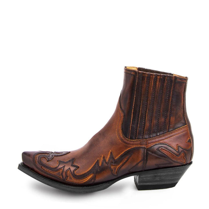 Leather Flat Cowboy Boots Unisex - Maverick