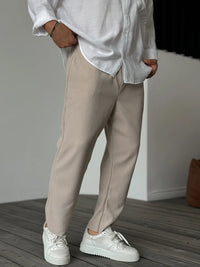 Luxe Herrenhose aus weichem Stoff – Alessio
