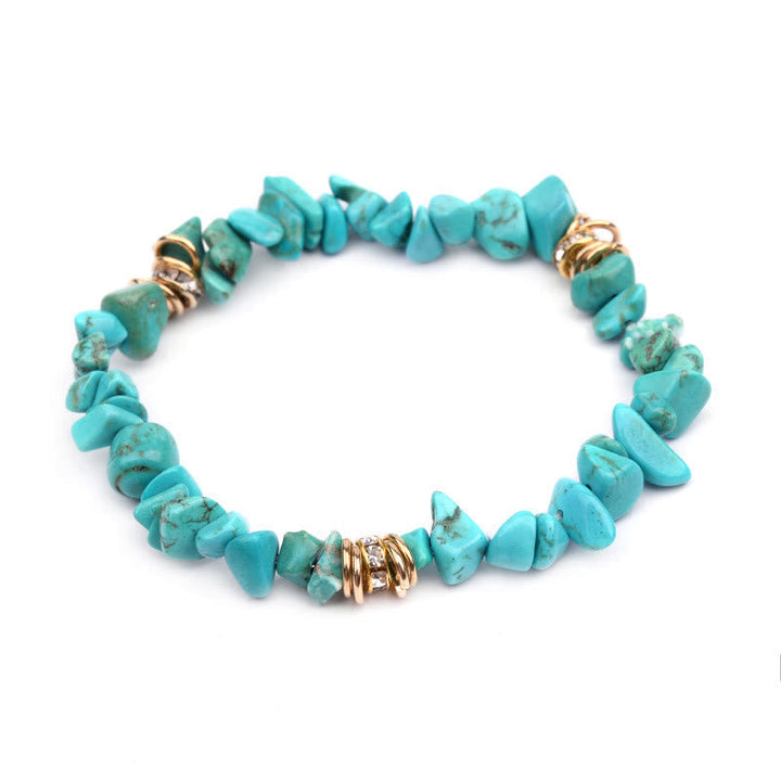 Stilvol armbånd af natursten og krystalperler - Celine