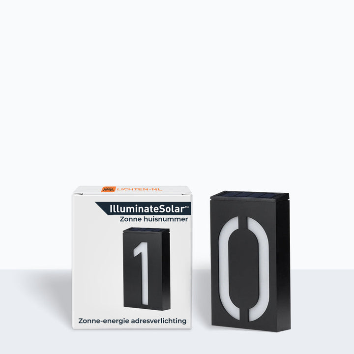 Oplyst husnummer med solenergi - SolarSign