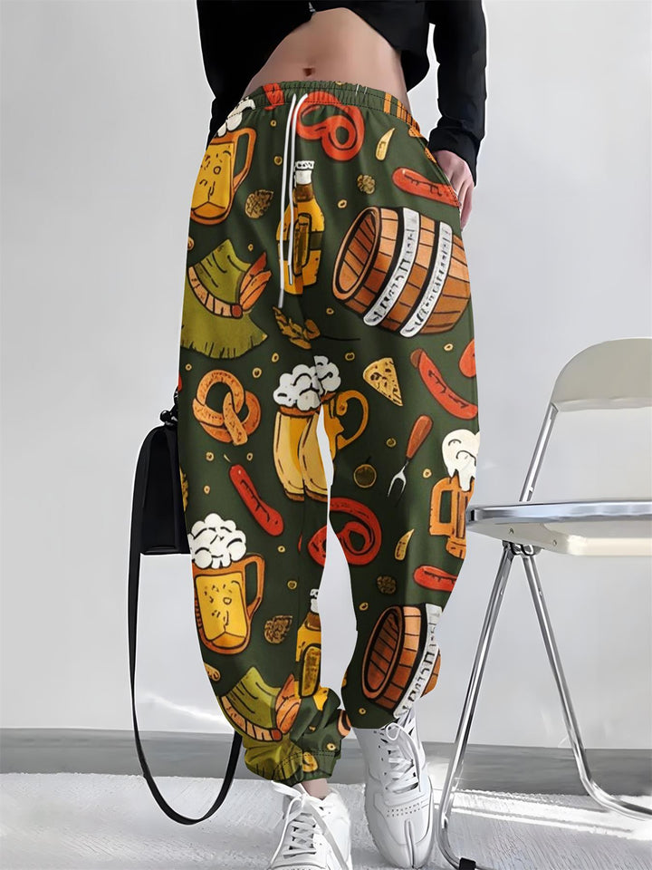 Women's Casual & Party Pants with All-Over Print – Resi Oktoberfest 2025
