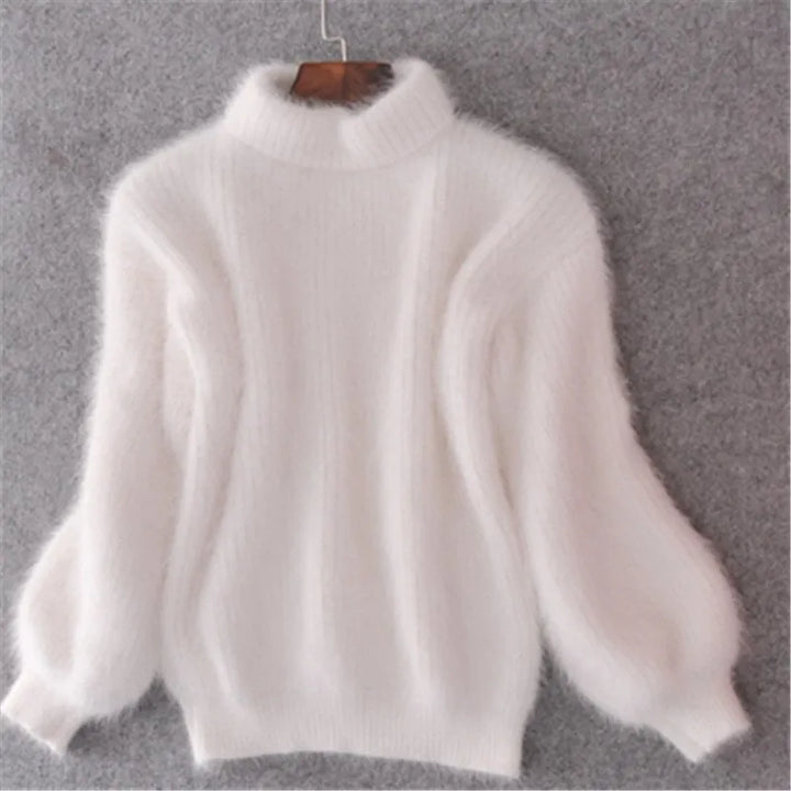 Casual Angora Knit Women's Sweater - Livia