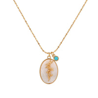 Birthstone and Birth Flower Necklace – Aurora