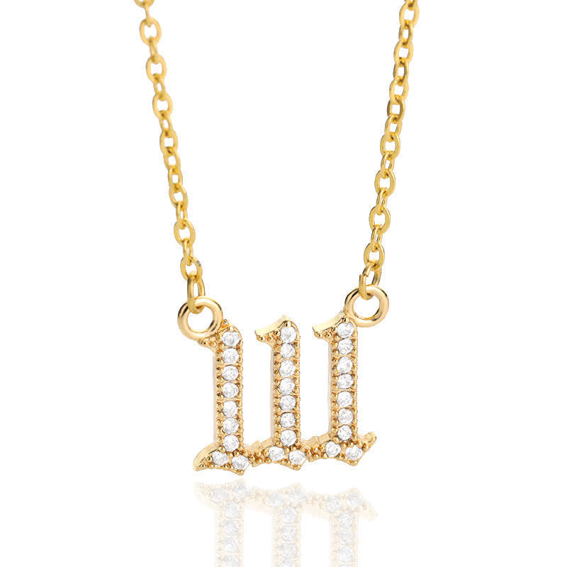 Zirconia Angel Numbers Necklace – Seraphina