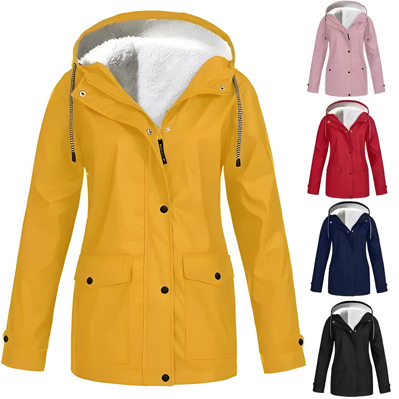 Fleece-Lined Women's Rain Jacket - WarmWarder