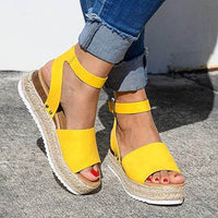 Women's Platform Espadrille Sandals with Wedge Heel & Straps – Livia