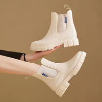 Botas de lluvia para mujer, media caña, impermeables con suela antideslizante – Selora