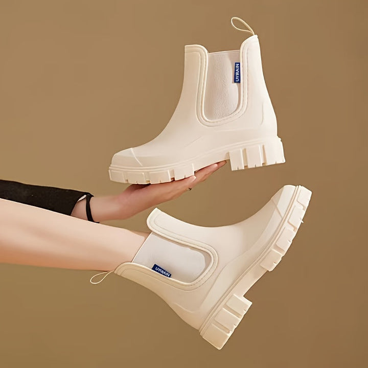 Botas de lluvia para mujer, media caña, impermeables con suela antideslizante – Selora