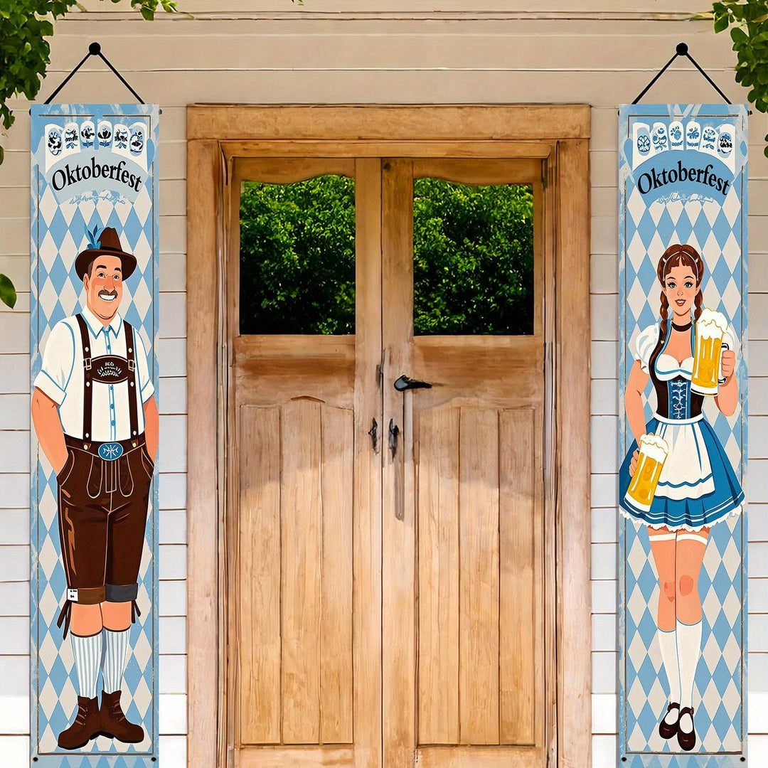 Oktoberfest Banner Sæt Polyester – WiesnWillkommen Oktoberfest 2025