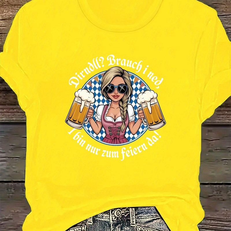 Women's Plus Size Short Sleeve T-Shirt – Liesl Oktoberfest 2025