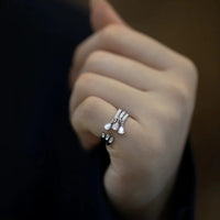 Verstellbarer Wassertropfen-Ring – Isaline