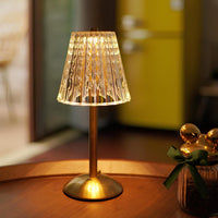 Lámpara de mesa de cristal dorado - Aurora Luxe
