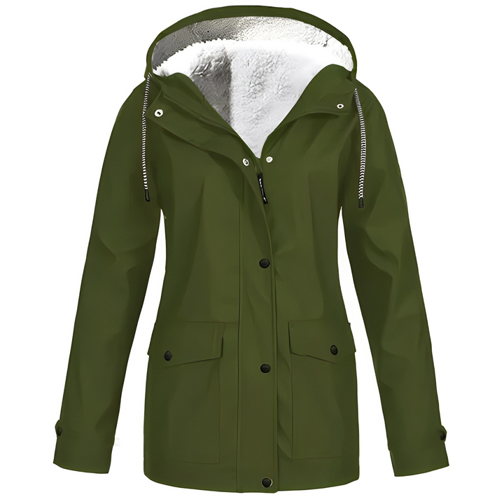 Fleece-Lined Women's Rain Jacket - WarmWarder