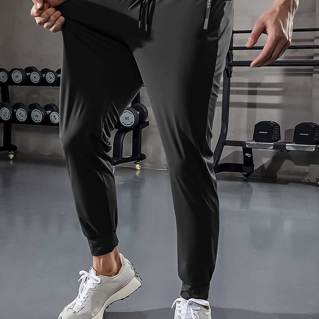 Solid Color Men's Sports Pants with Pockets - Niels
