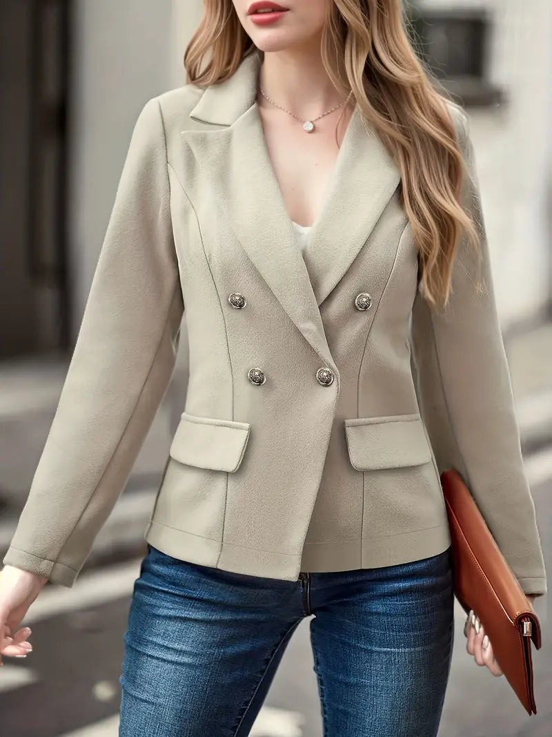Simple Double-Breasted Blazer - Victoria