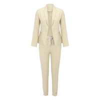 Casual two-piece set with tie belt – Liora