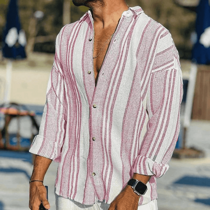 Airy Men's Summer Shirt with Button Placket – Elias