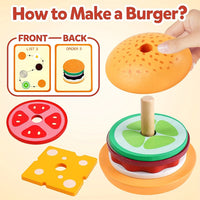 Montessori Stacking Toy - Burger Farmer