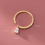Verstellbarer Wassertropfen-Ring – Isaline