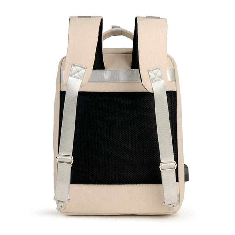 Secure anti-theft backpack with hidden zippers and USB charging