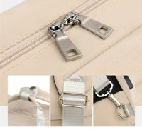 Secure anti-theft backpack with hidden zippers and USB charging