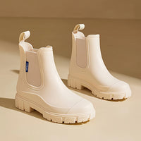 Botas de lluvia para mujer, media caña, impermeables con suela antideslizante – Selora