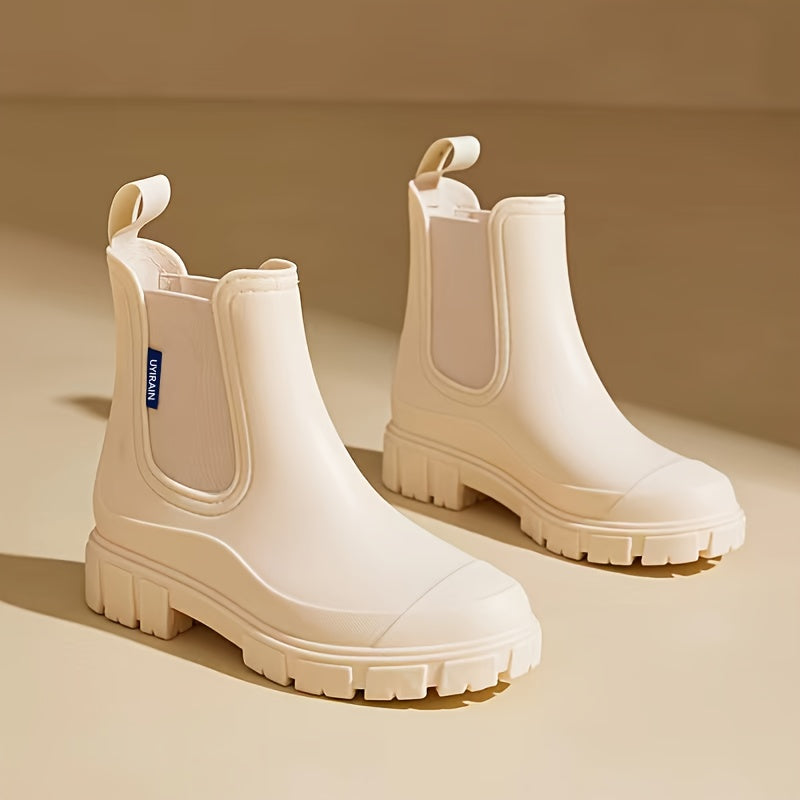 Botas de lluvia para mujer, media caña, impermeables con suela antideslizante – Selora
